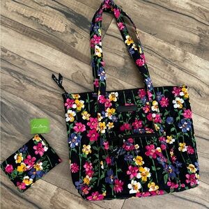 Vera Bradley Wildflowers Tote and Wallet